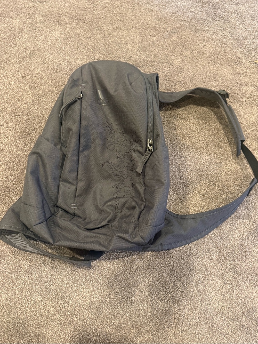Jack Wolfskin Black Single-Shoulder Sling Backpack